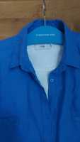 Olsen lniana bluzka/koszula plus size blue r 46/ XXXL