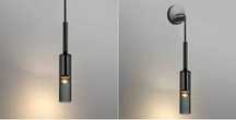 Nowoczesna lampa x2, wisząca i kinkiet, Tube, Tuba