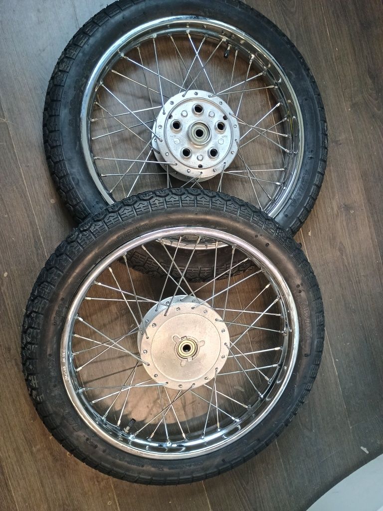 WSK 125 koło koła przód tył kpl 18" po renowacji kpl z oponami