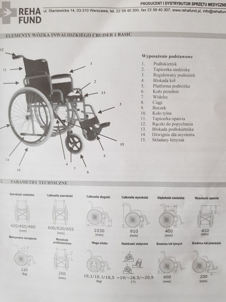 Wózek inwalidzki