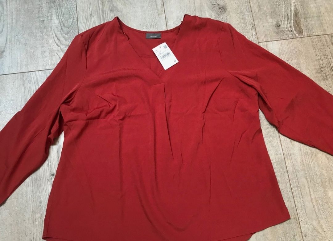 Bluzka koszulka koszula czerwona pomarańczowa r. 48 XXL XXXL