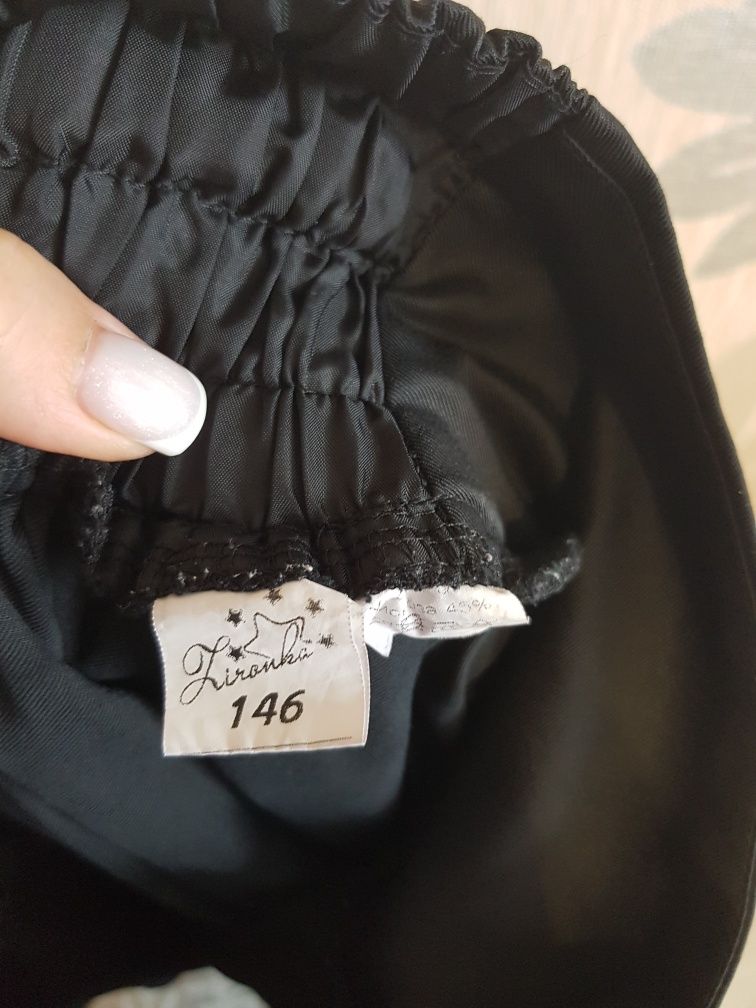 Комплект черный школьный 146 см, пиджак, юбка Зиронька
