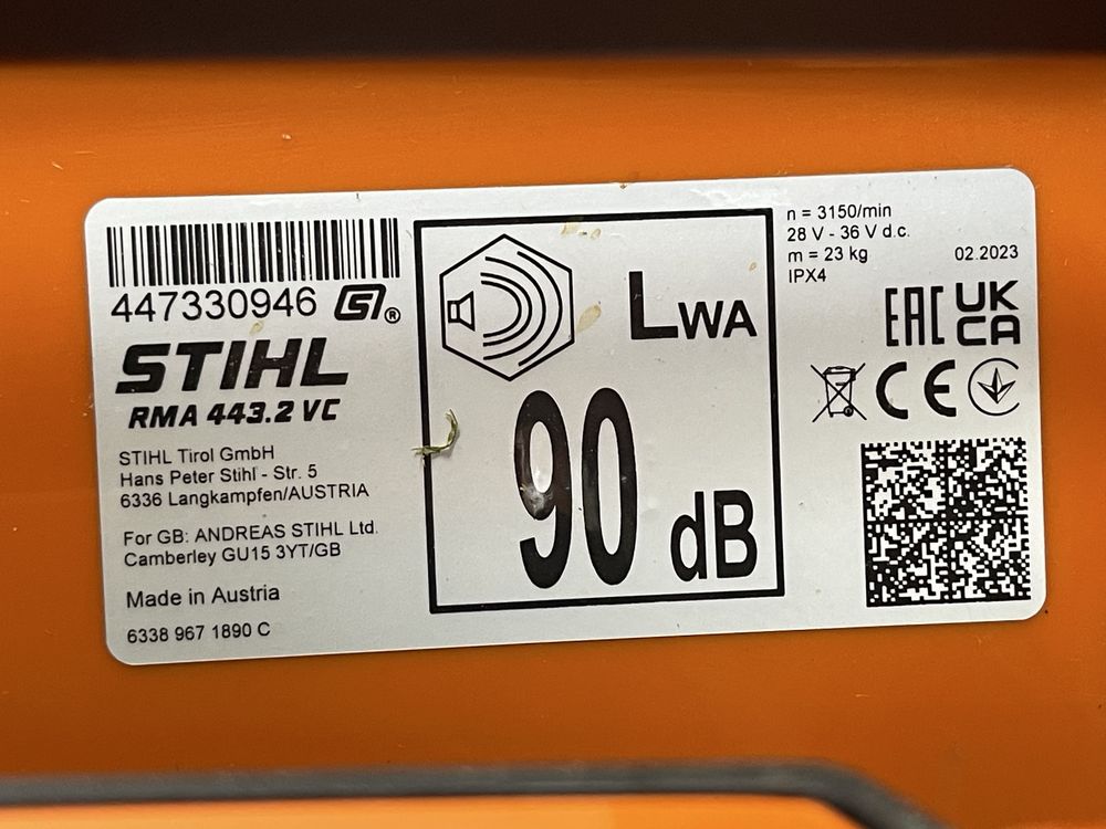 Stihl RMA 443.2 VC / акумуляторна косарка Штіль AP система
