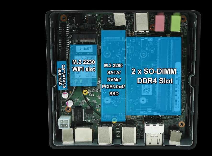 Мини-ПК NUC  Intel Core i5 1135G7 256 MB SSD  512 Gb  SATA / 16 GB RAM