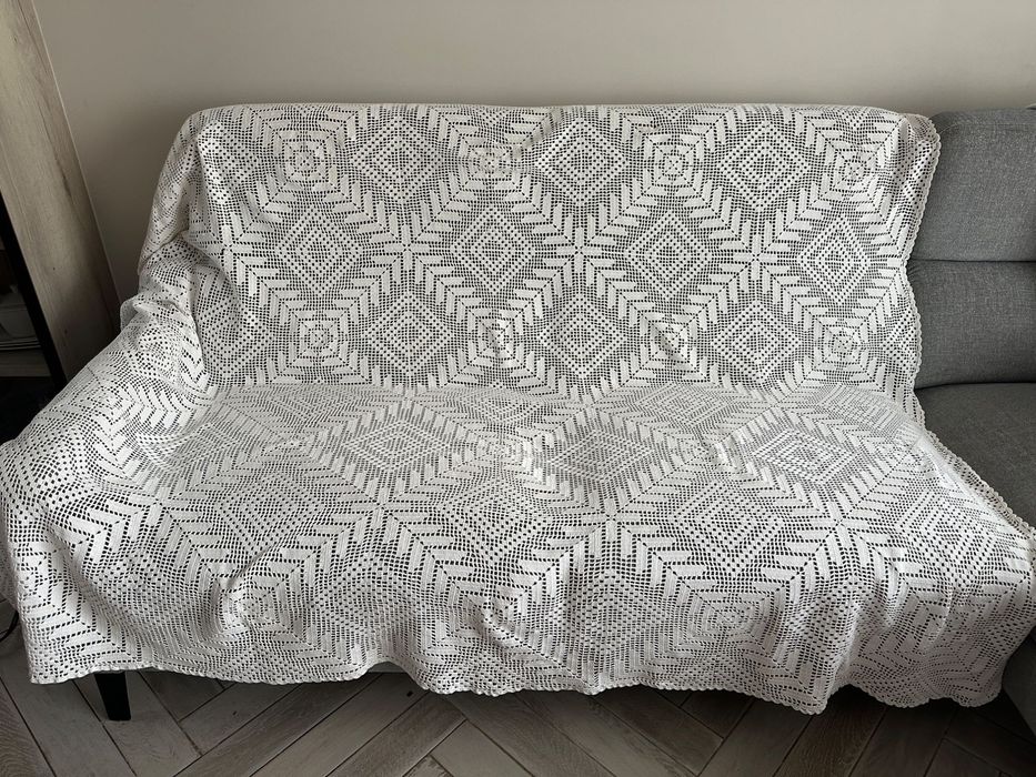 Narzuta  Boho na łóżko -  rękodzieło szydełko 210x250