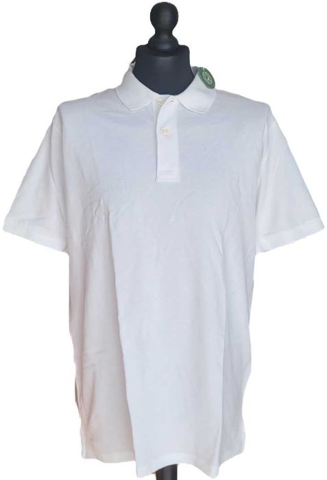 Biała koszulka POLO. Rozmiar L.