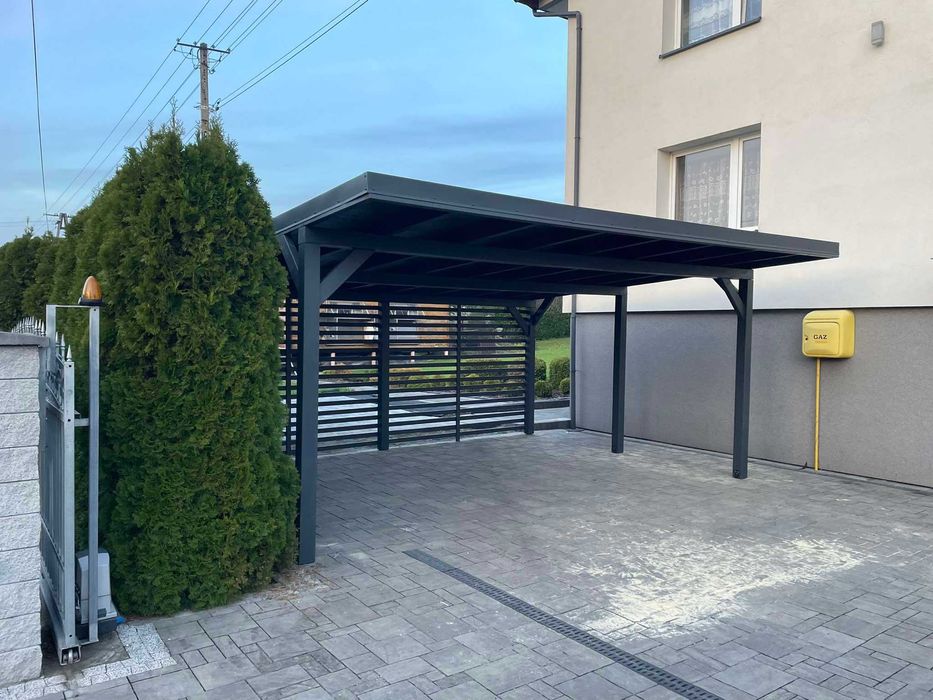 Wiata garażowa drewniana dwustanowiskowa PRODUCENT