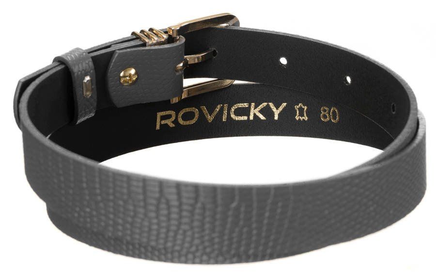 oryginalny, skórzany pasek damski, wzór skóry węża - rovicky 100