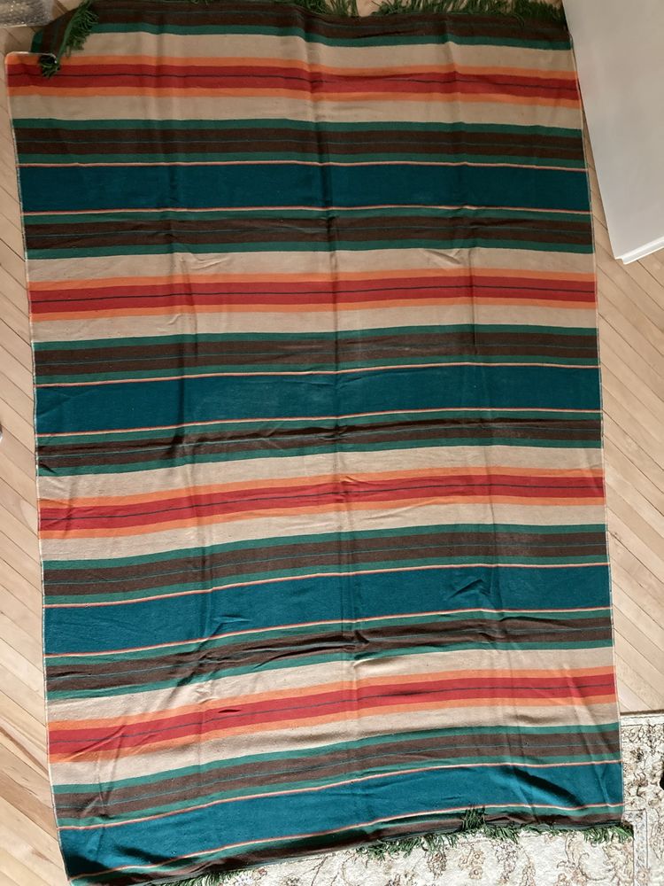 Duży kilim vintage Łowicz lata 60 PRL