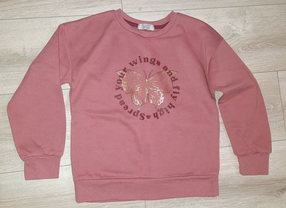 Bluza z motylem Primark r. 134