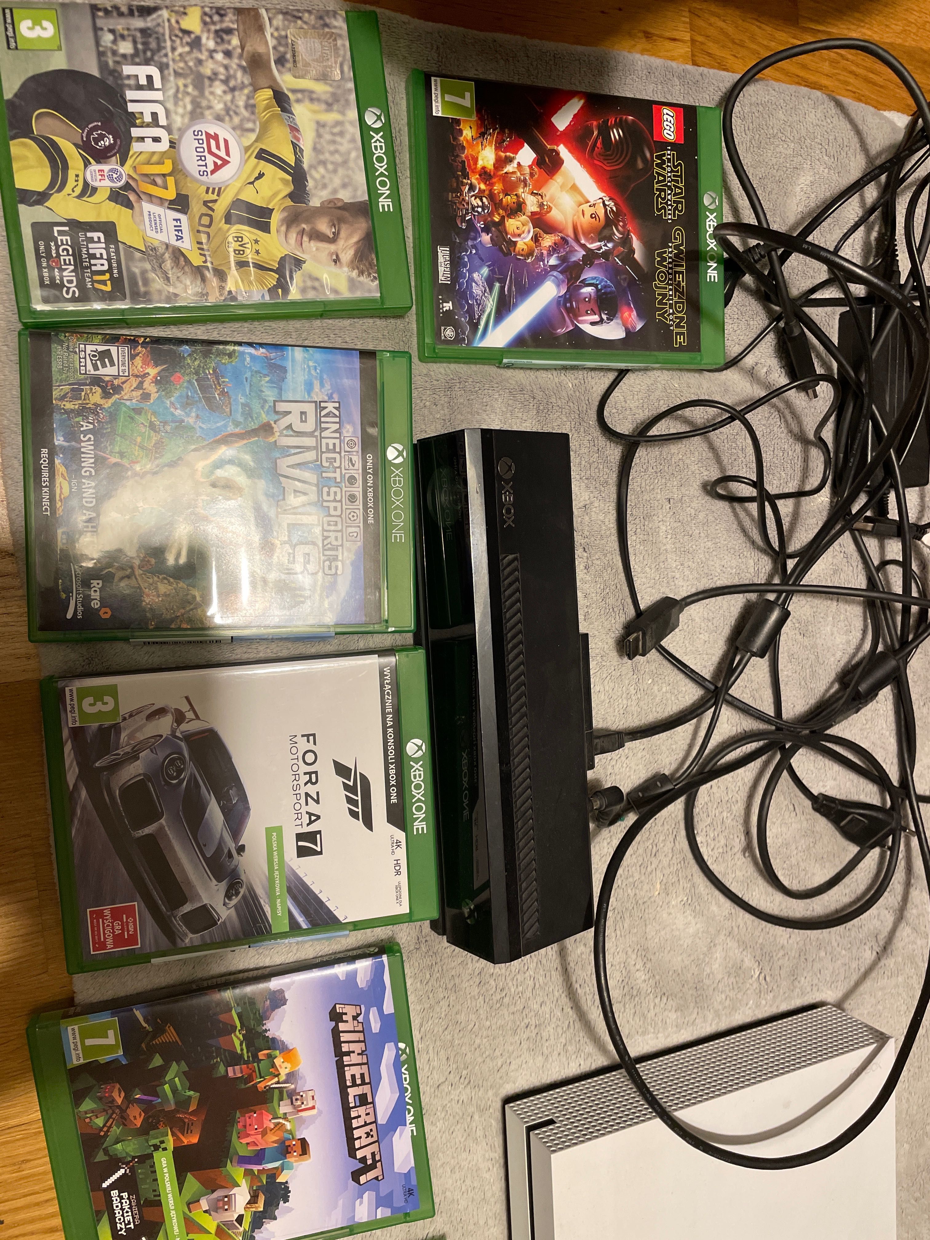 Xbox one S 1 TB, kinect, gry