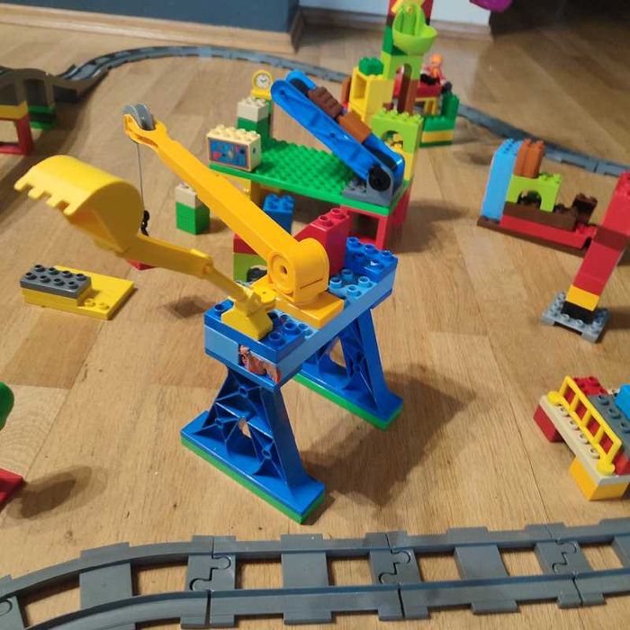 Lokomotywa tory ciufcia pociąg Lego Duplo 5609 plus dodatki