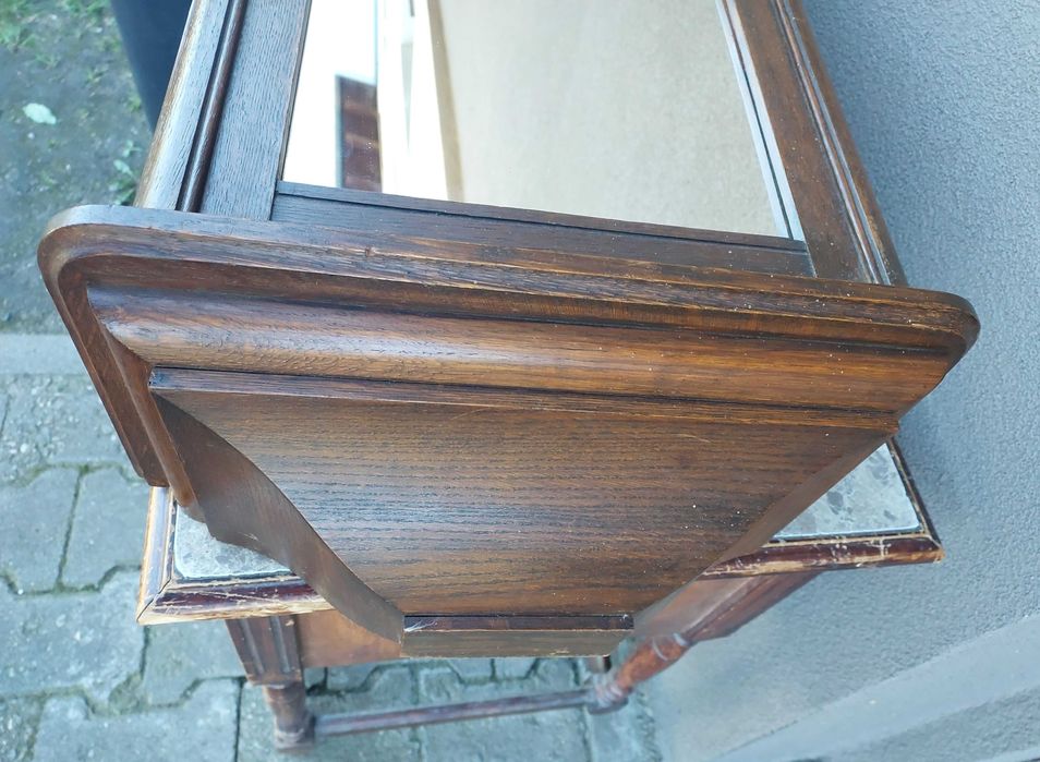 Szafka lustro ze skrzyni starego międzywojennego zegara 1925r E077