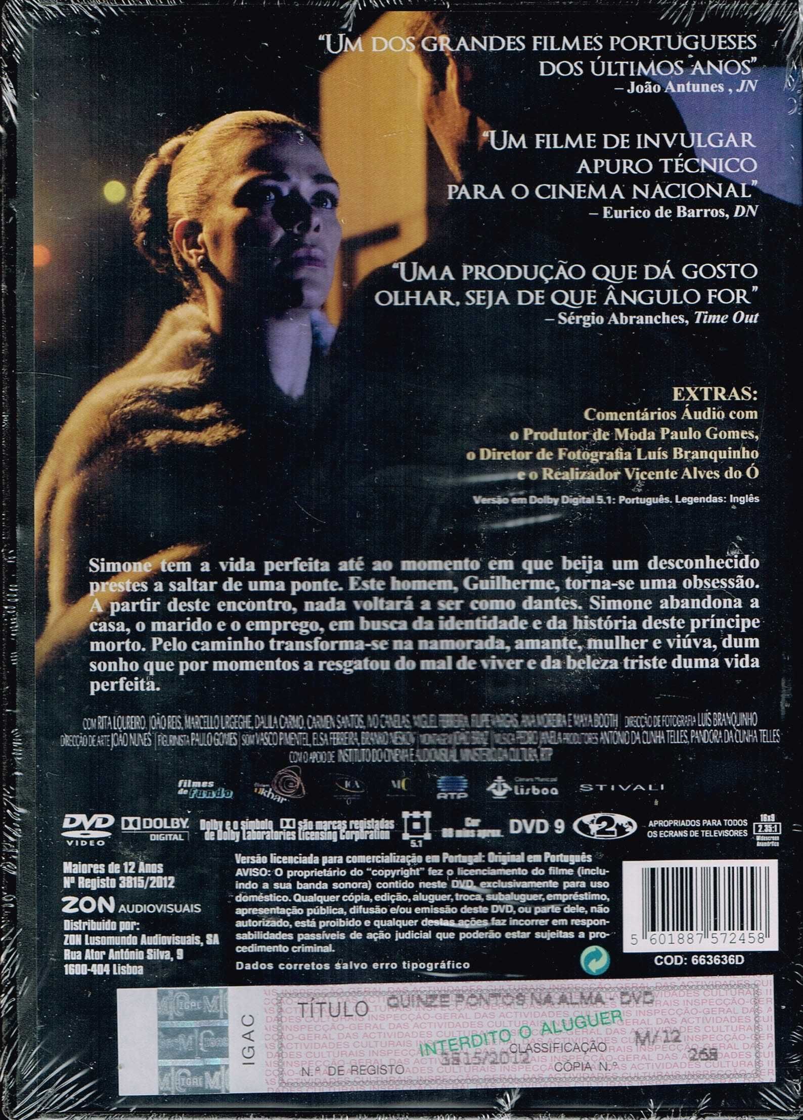 Filme em DVD: Quinze Pontos na Alma - NOVO! SELADO!