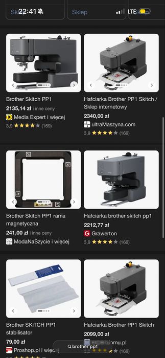 Maszyna do szycia hafciarka Brother PP1