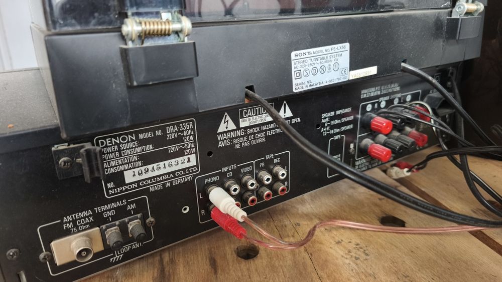Sprzedam kolumny, amplituner denon, gramofon Sony