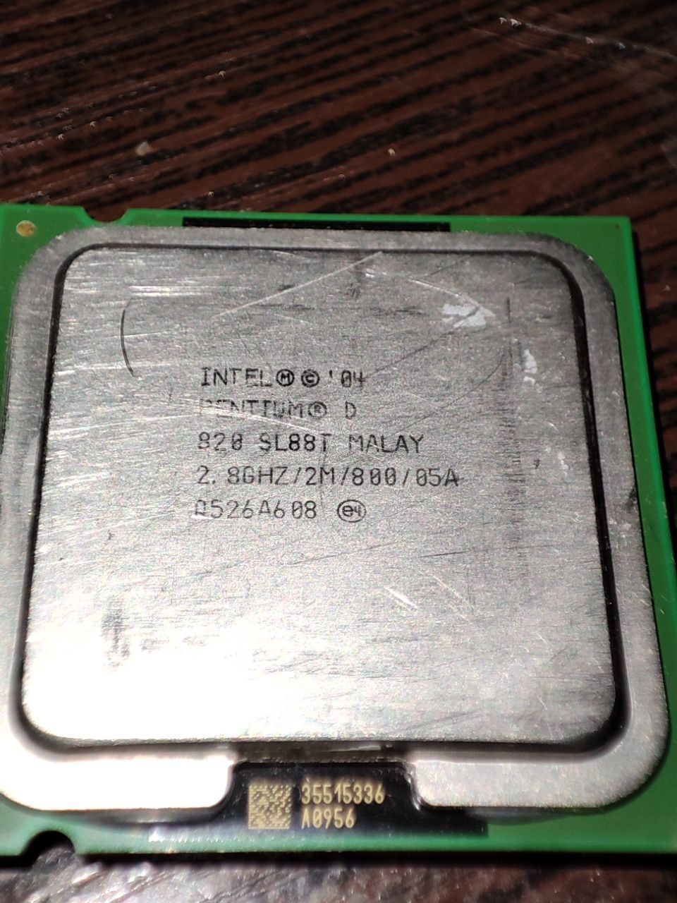 INTEL04

PENTIUMOD

828 SL88T MALAY

2.8GHZ/2M/880/85A

05264608 4