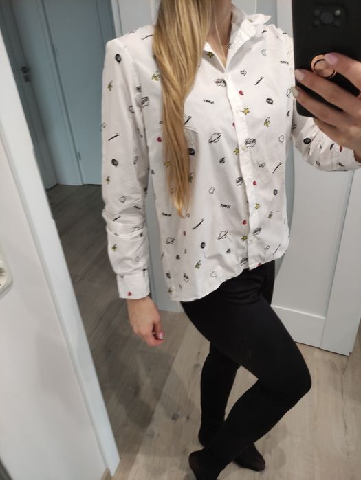 STRADIVARIUS koszula asymetryczna biała M 38