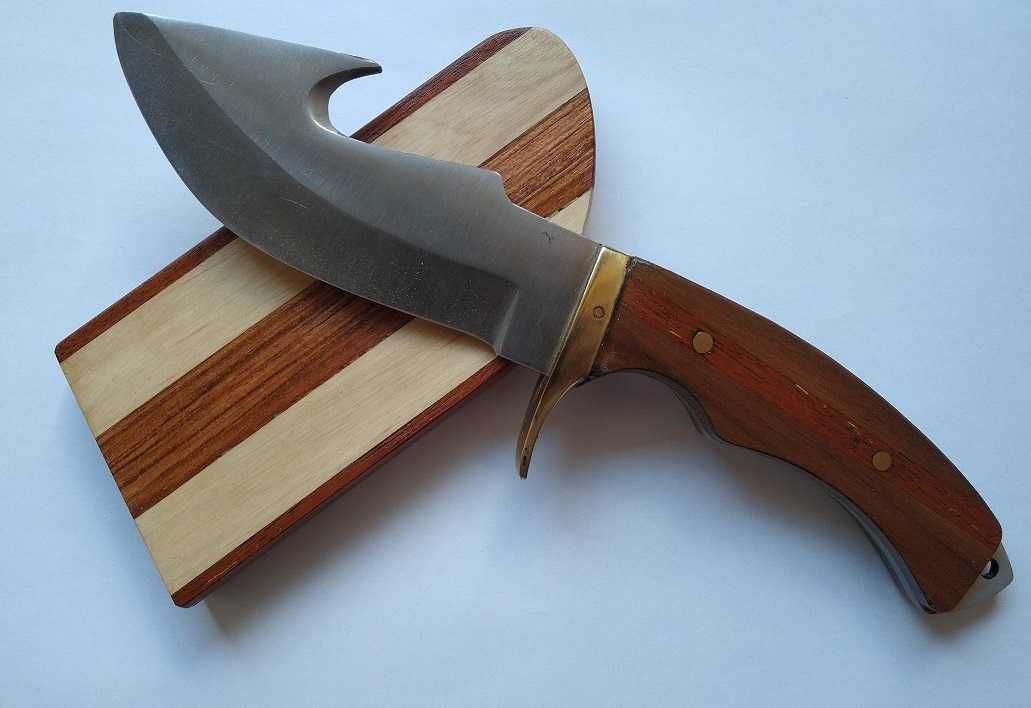 Nóż Myśliwski Własnoręcznie Robiony Gut Hook Hak Skull Crusher