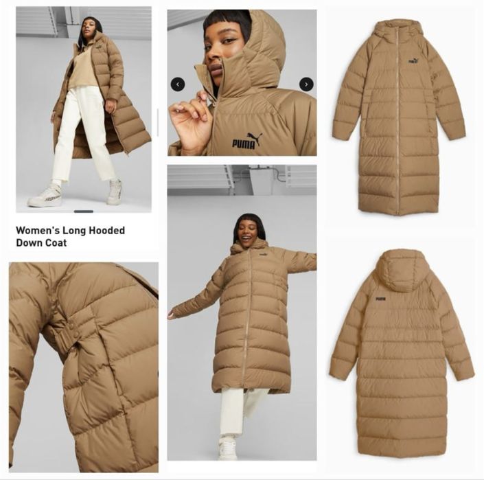Пуховик жіночий  Puma Long Hooded Down Coat
