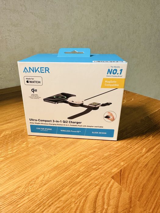 Зарядний пристрій Anker MagGo Wireless Charging Pad 3-in-1 (Iphone)