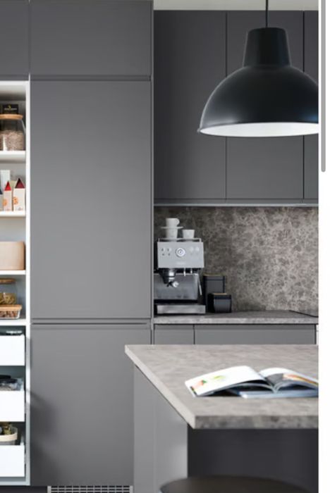 ikea blat ekbacken ciemnoszary - cały