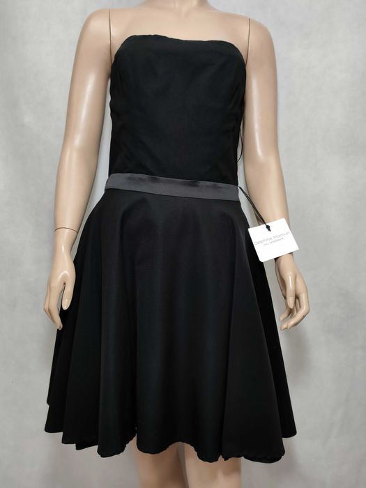 Sukienka gorsetowa czarna na wesele DELPHINEMANIVET L SU0160B