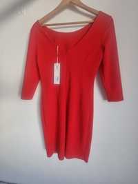 Nowa czerwona sukienka XS