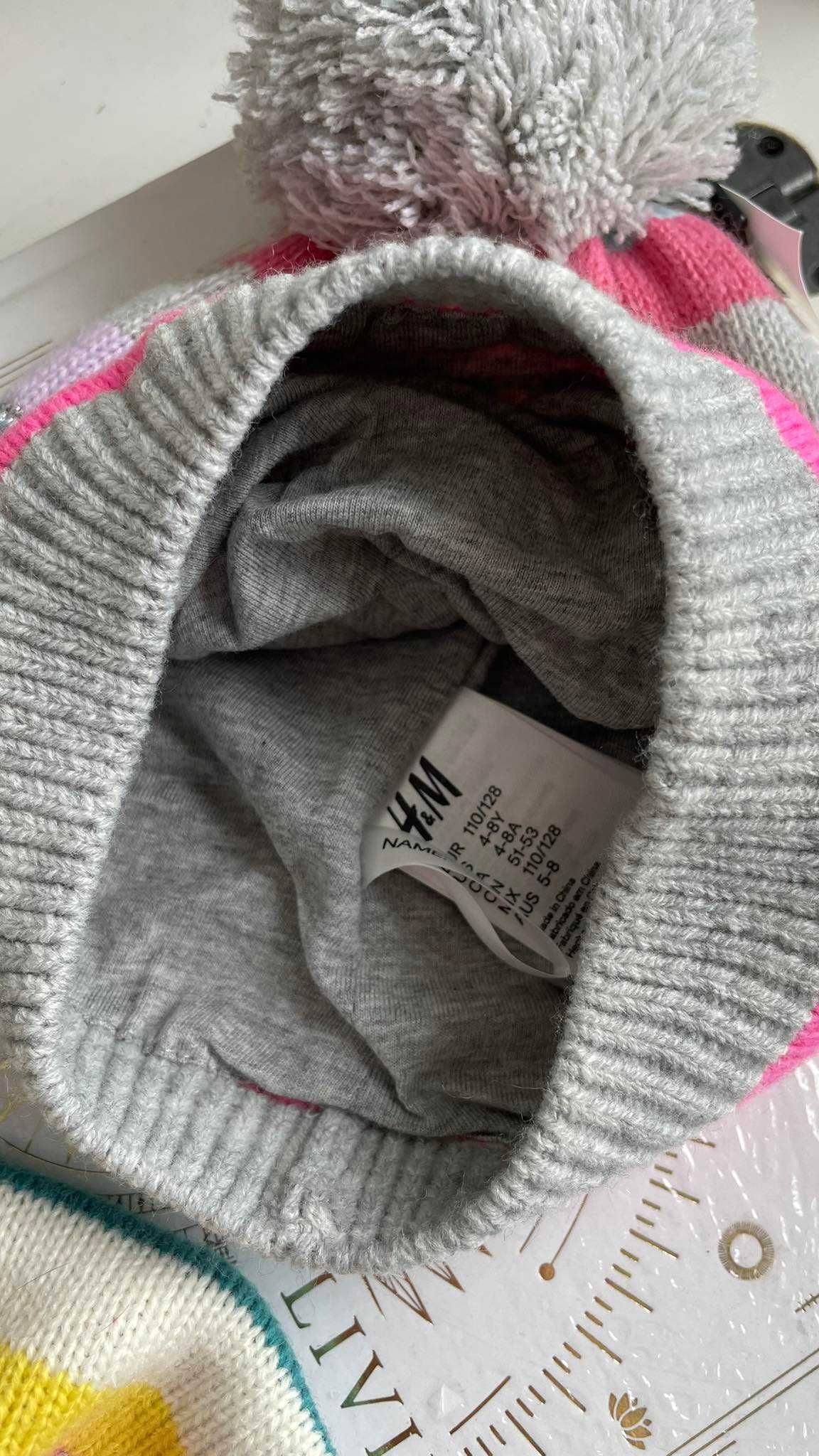 H&M czapka zimowa + komin 110/128