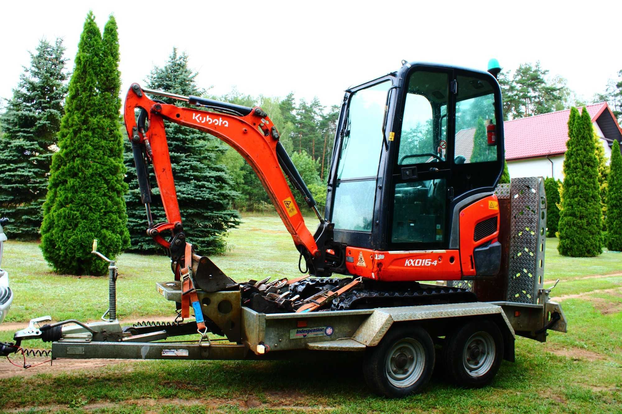 Wynajem minikoparki 1.6T - 3T wypożyczalnia koparki bez operatora