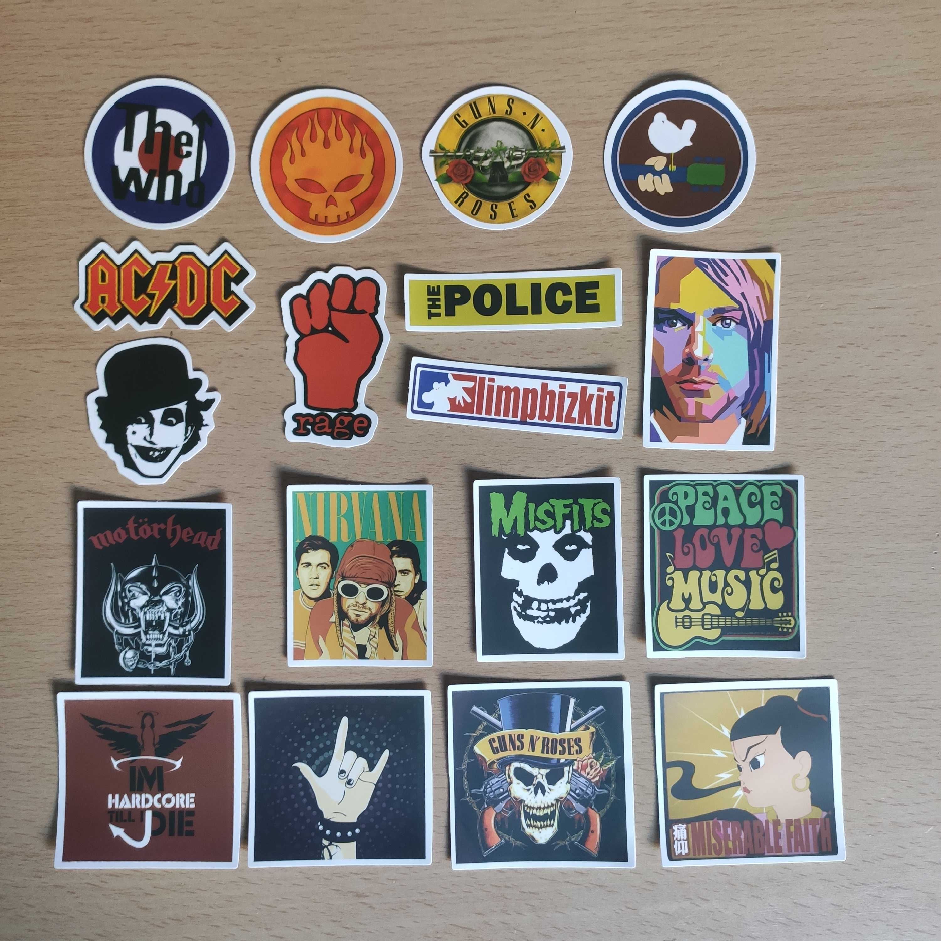 Packs 50 Autocolantes Stickers  Adesivos Musica Rock