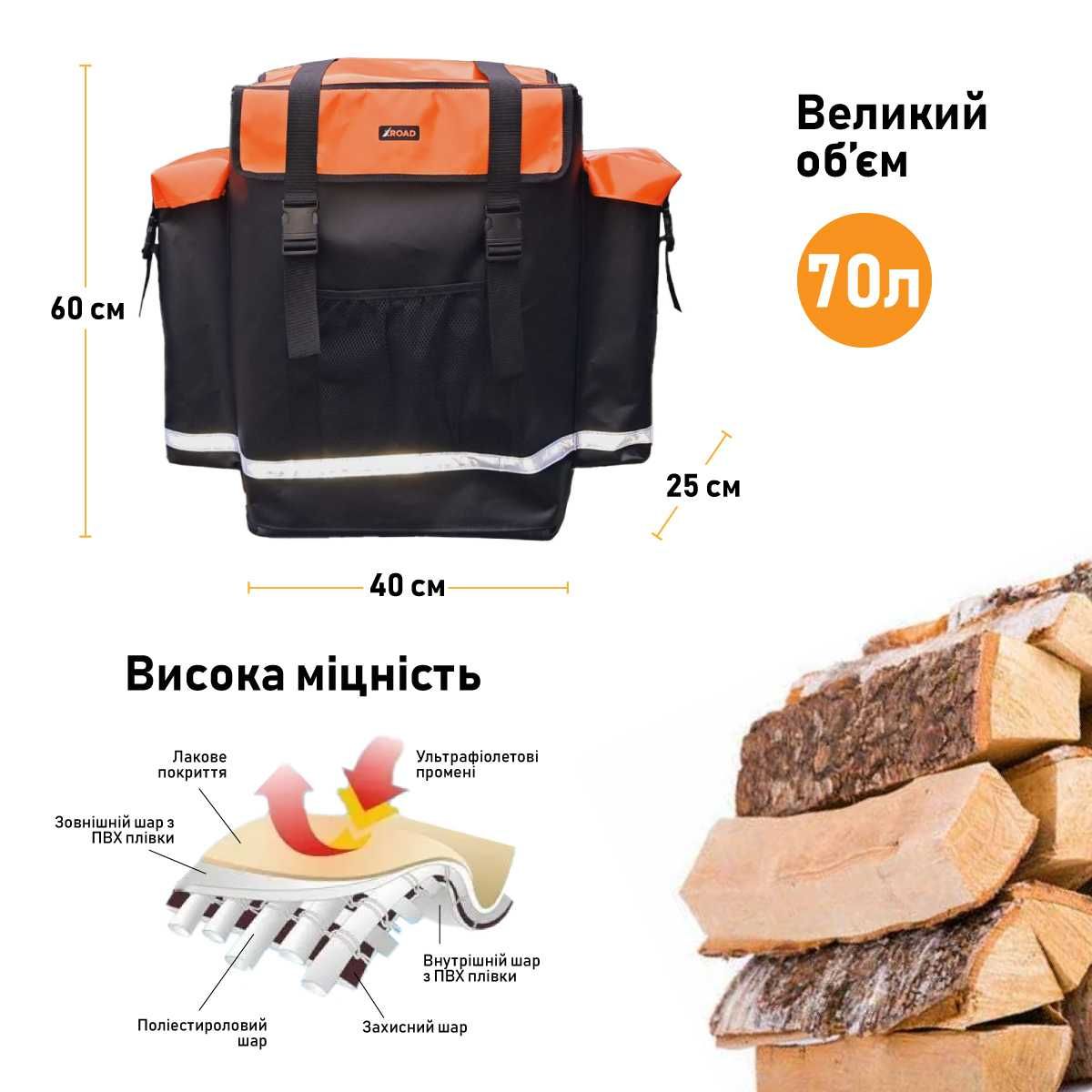 Сумка на запасне колесо двері багажника (сумка для такелажу, дров ітп)