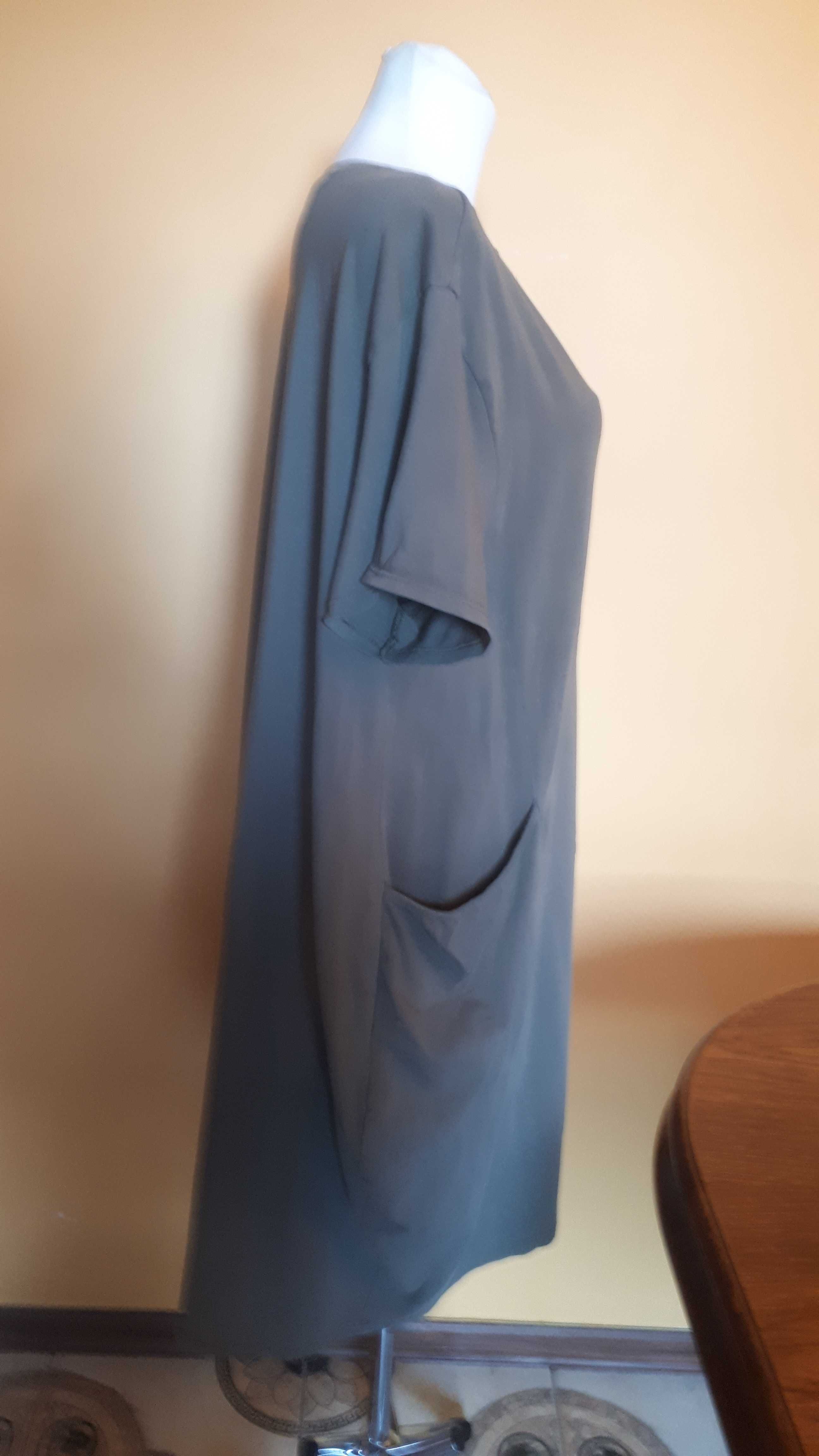 Sukienka bawełniana khaki rozmiar 50-52