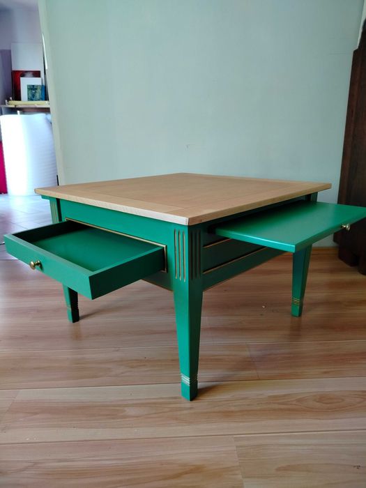 Stolik szałwia z szufladkami