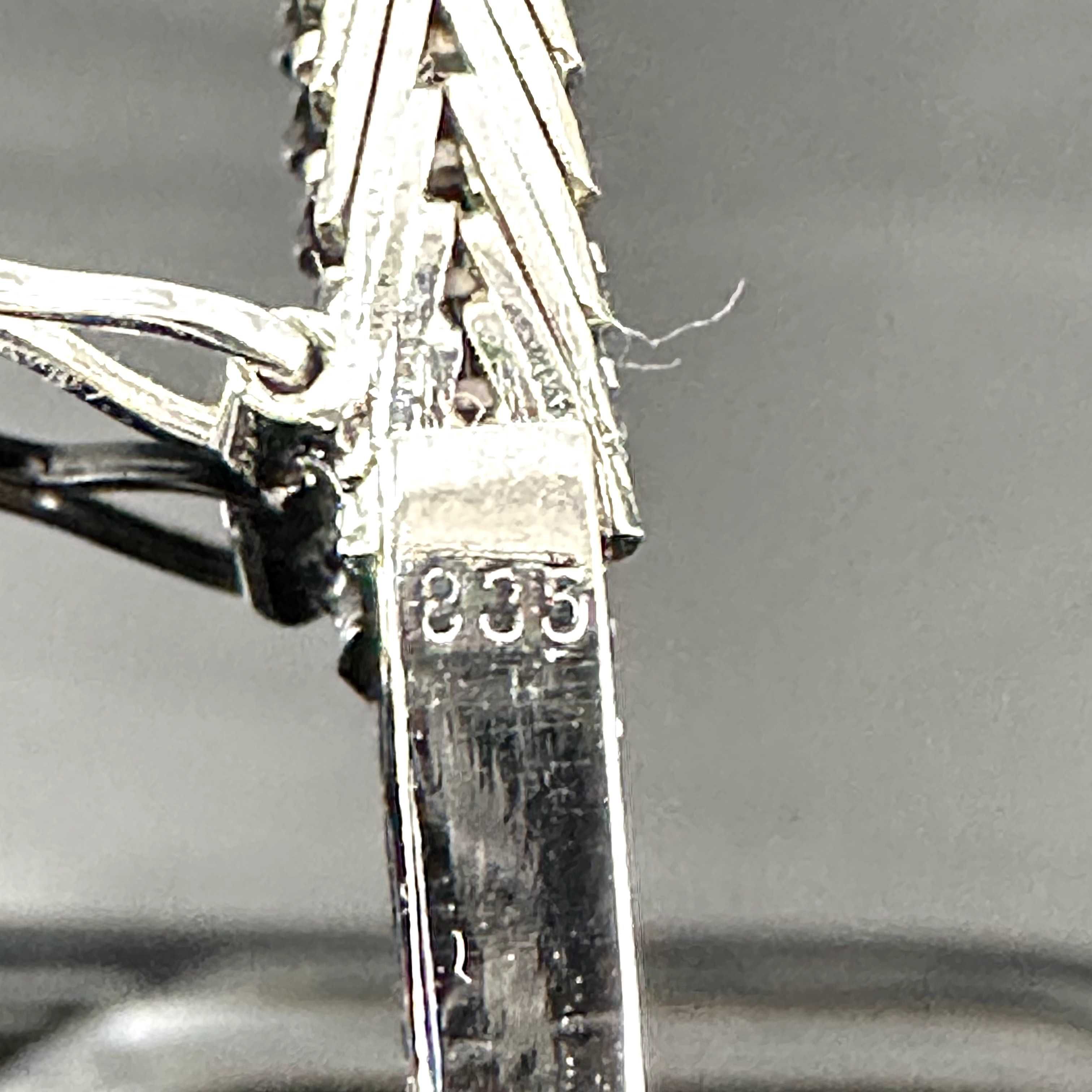 Srebro - srebrny naszyjnik z Szafirami - próba srebra 835