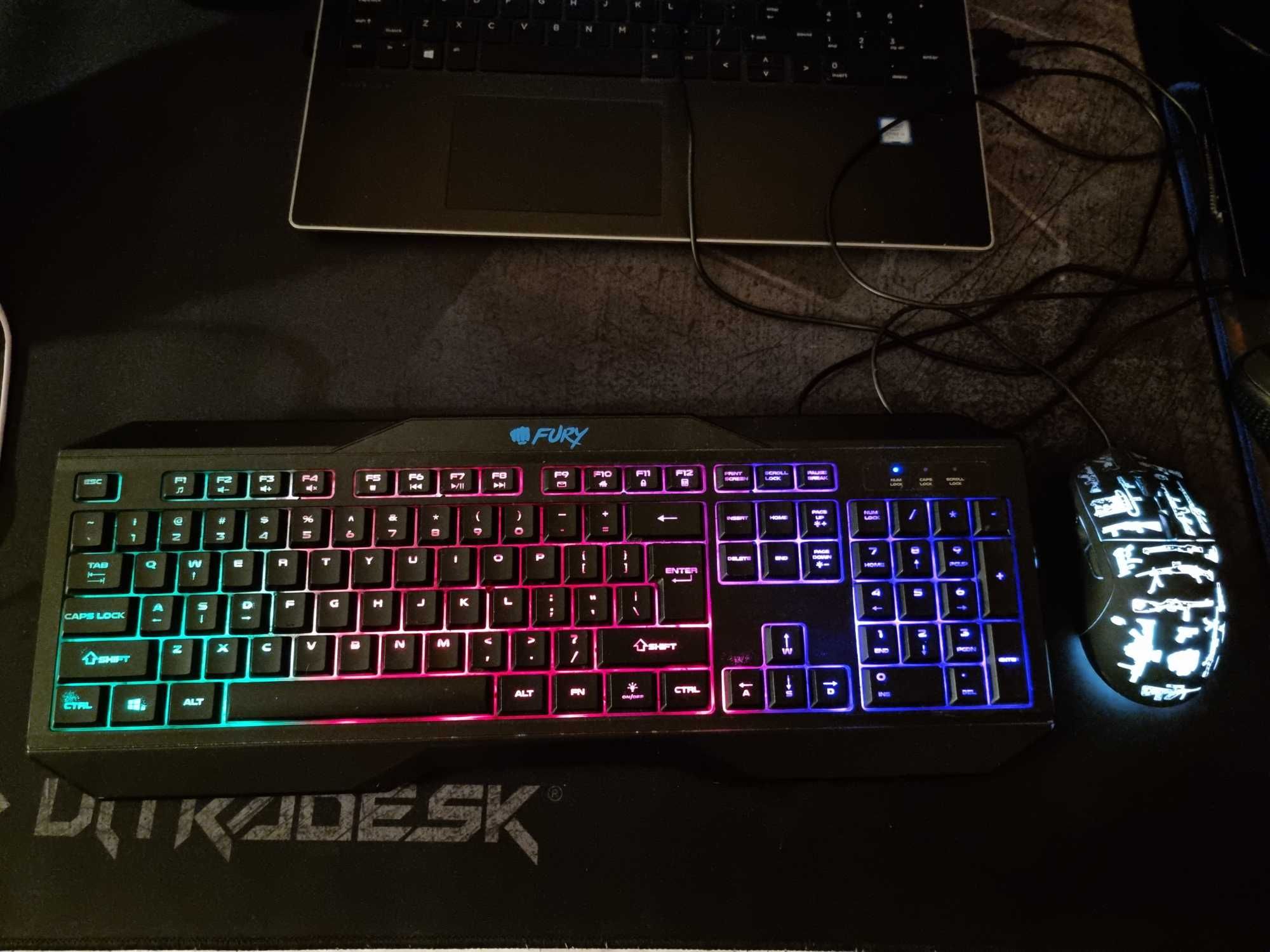 klawiatura+mysz gamingowa FURY podświetlana