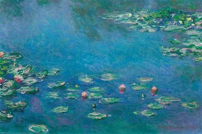 Plakat Claude Monet - Waterlillies Lilie A1 Obraz Nowy