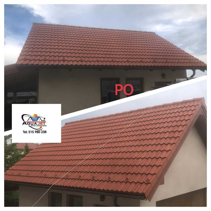 Usługi mycie ciśnieniowe kostki brukowej, elewacji, dachów