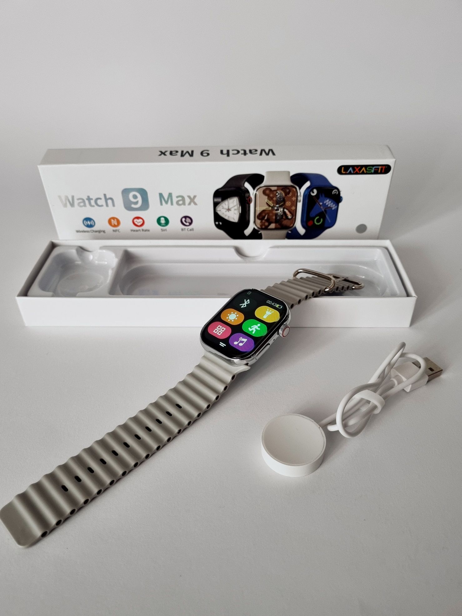 Smartwatch 9 Max szary paseczek
