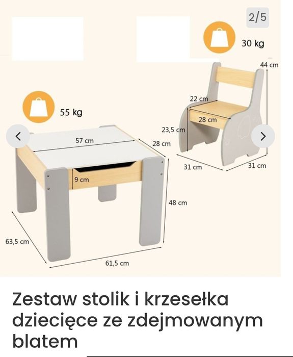 Zestaw mebli dla dzieci