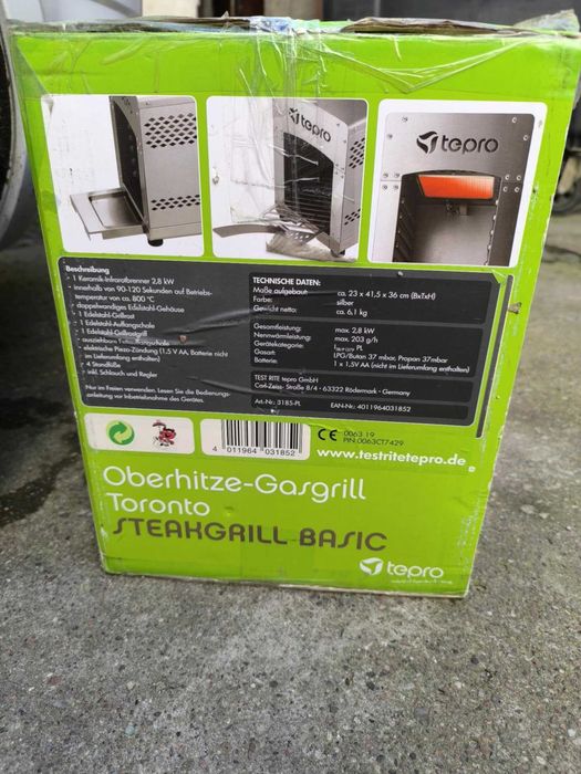 Grill gazowy Tepro Toronto Steakgrill Basic – 800°C, idealny do steków