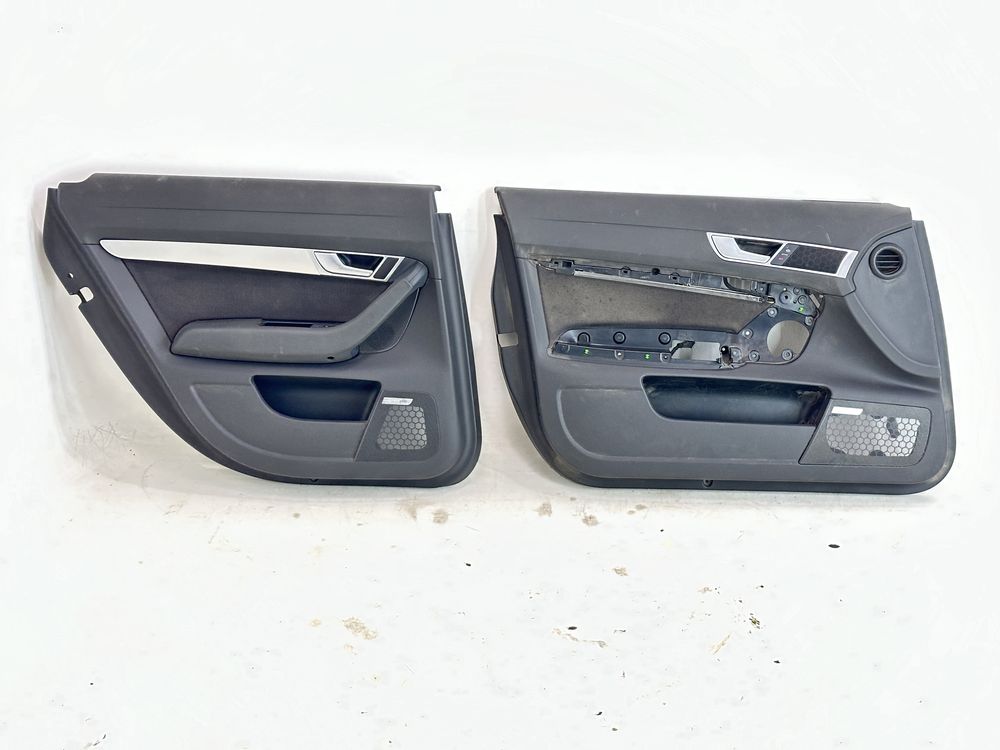 Audi A6 C6 boczki tapicerka drzwi komplet czarne materiałowe Bose Soul
