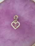 Nowy złoty charms do bransoletek typu Pandora,w typie Chanel,serce 585