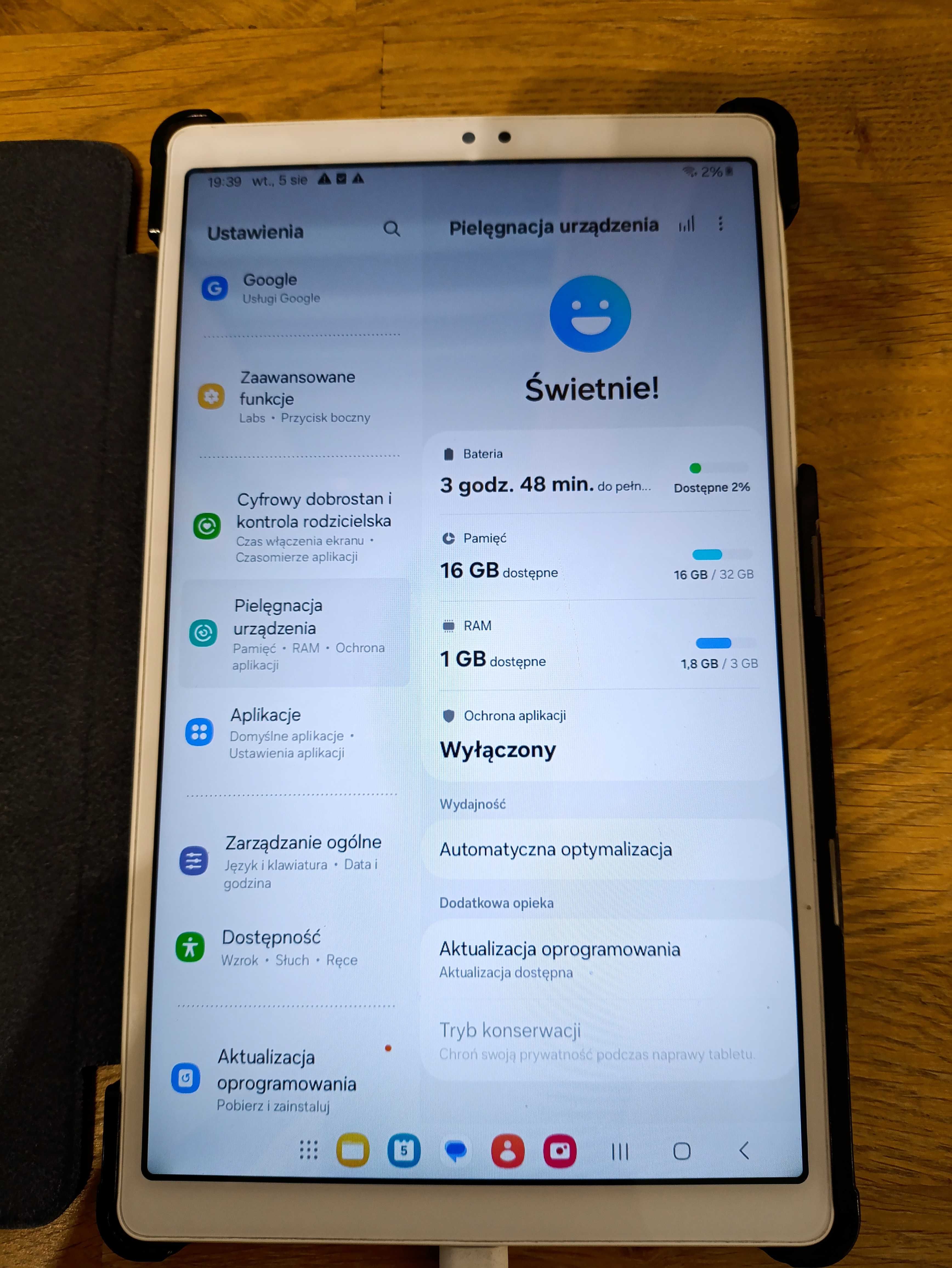 Tablet Galaxy Tab A7 Lite 3/32 GB SREBRNY
