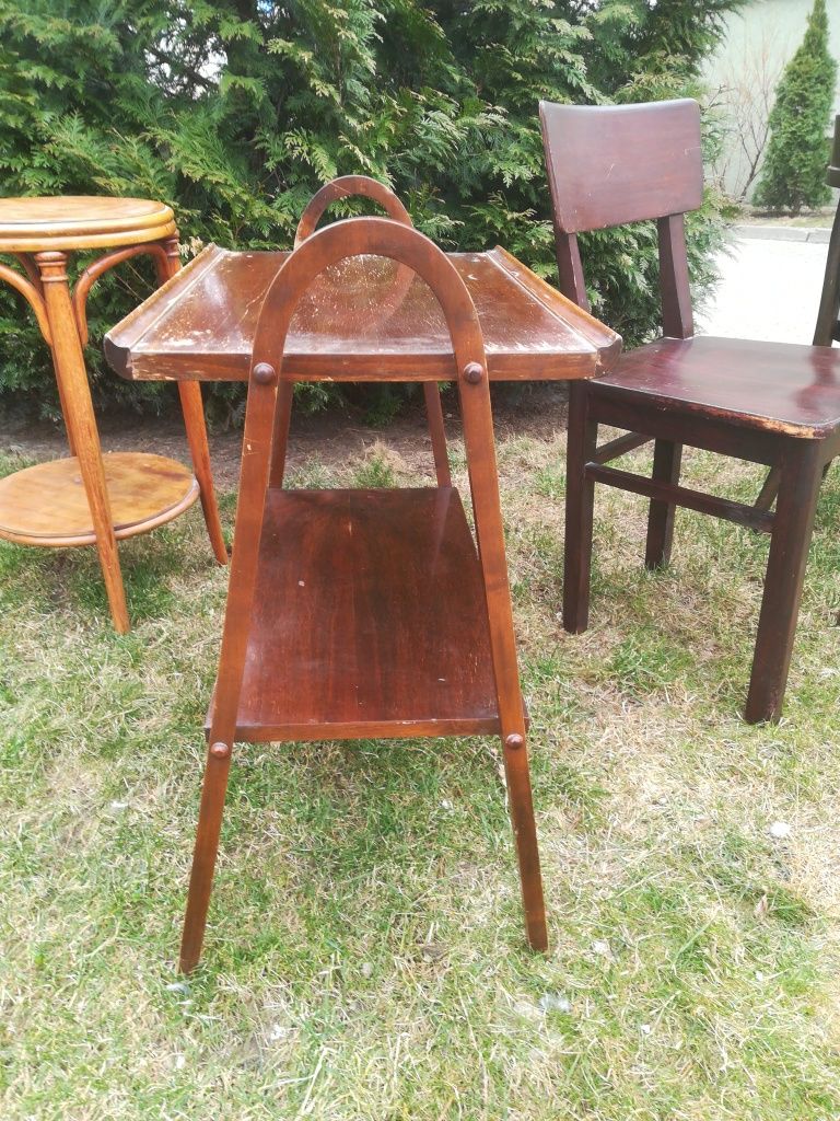 drewniane krzesło stare przedwojenne lata 30' 40' z powojennej Łodzi