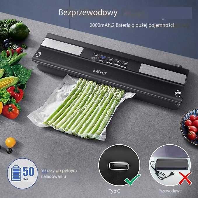 iLAFFUS zgrzewarka próżniowa bezprzewodowa 80kPa uszkodzona