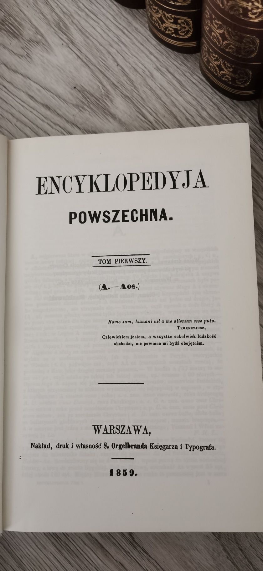 Encyklopedia Reprint 1859- 1868 Encyklopedyja Powszechna ORGELBRANDA T