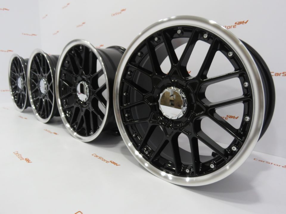 Jantes Look BBS RS2 17 x 7.5 et30 4x100 Pretas e polidas