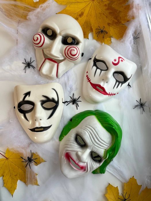 Маска Хеллоуин Крик Джейсон Тыква Джокер Череп цветной Мумия Пила