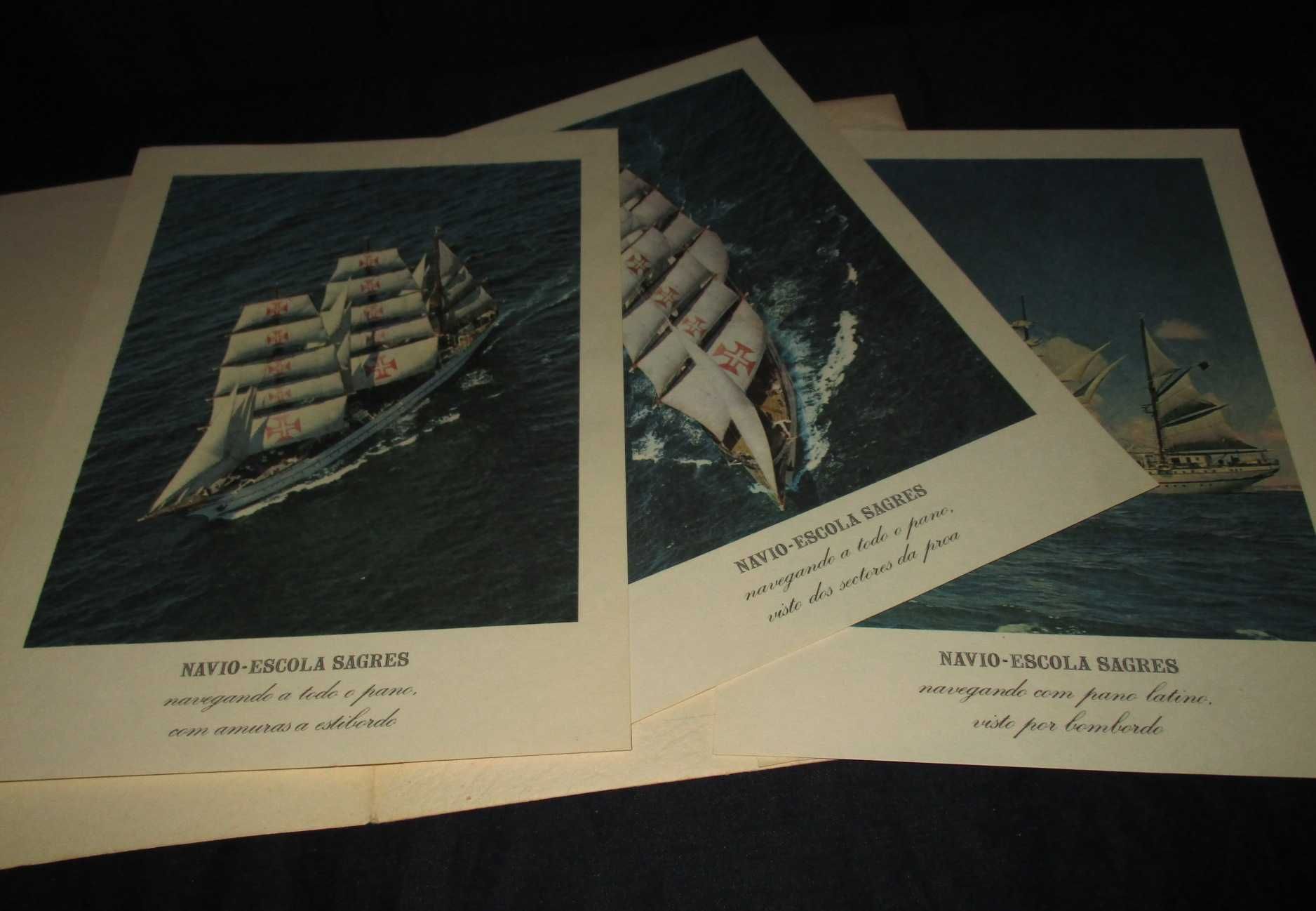 Brochura com 3 estampas Navio Escola Sagres Selecções